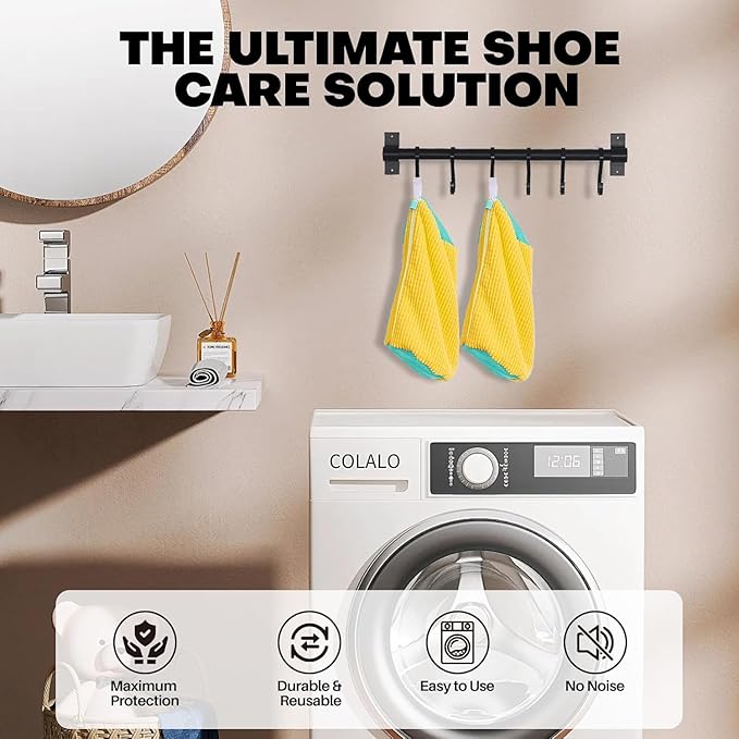 Fluffy Fibers Shoe Washing Bag - Yellow