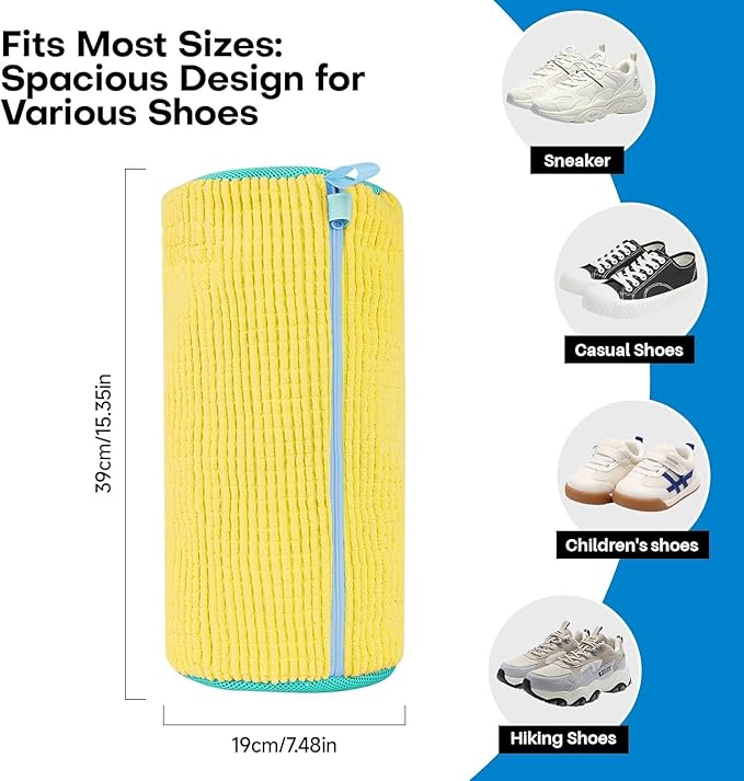 Fluffy Fibers Shoe Washing Bag - Yellow
